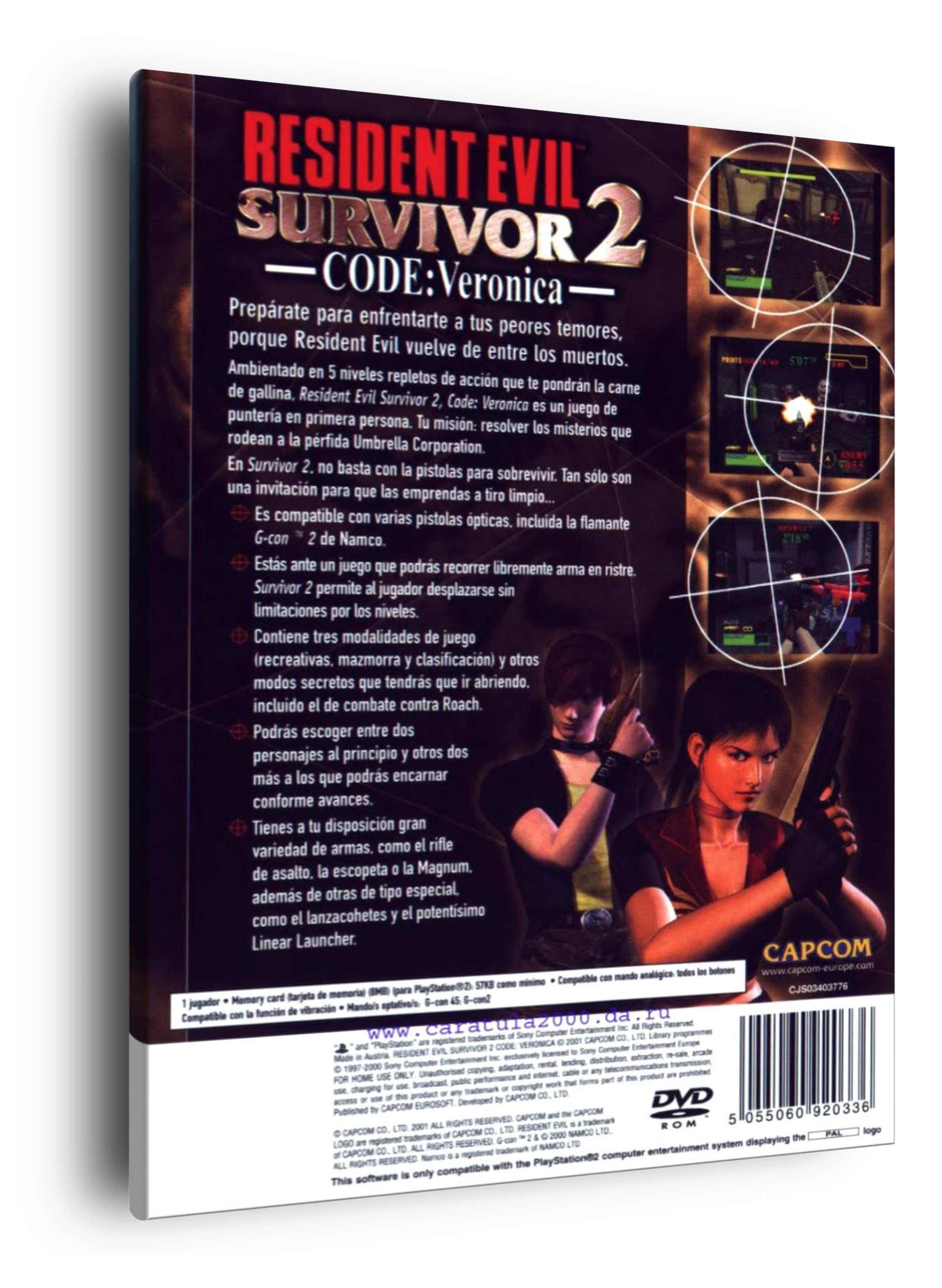 Đĩa game PS2, Resident Evil Survivor 2 – Code: Veronica. cho PS2