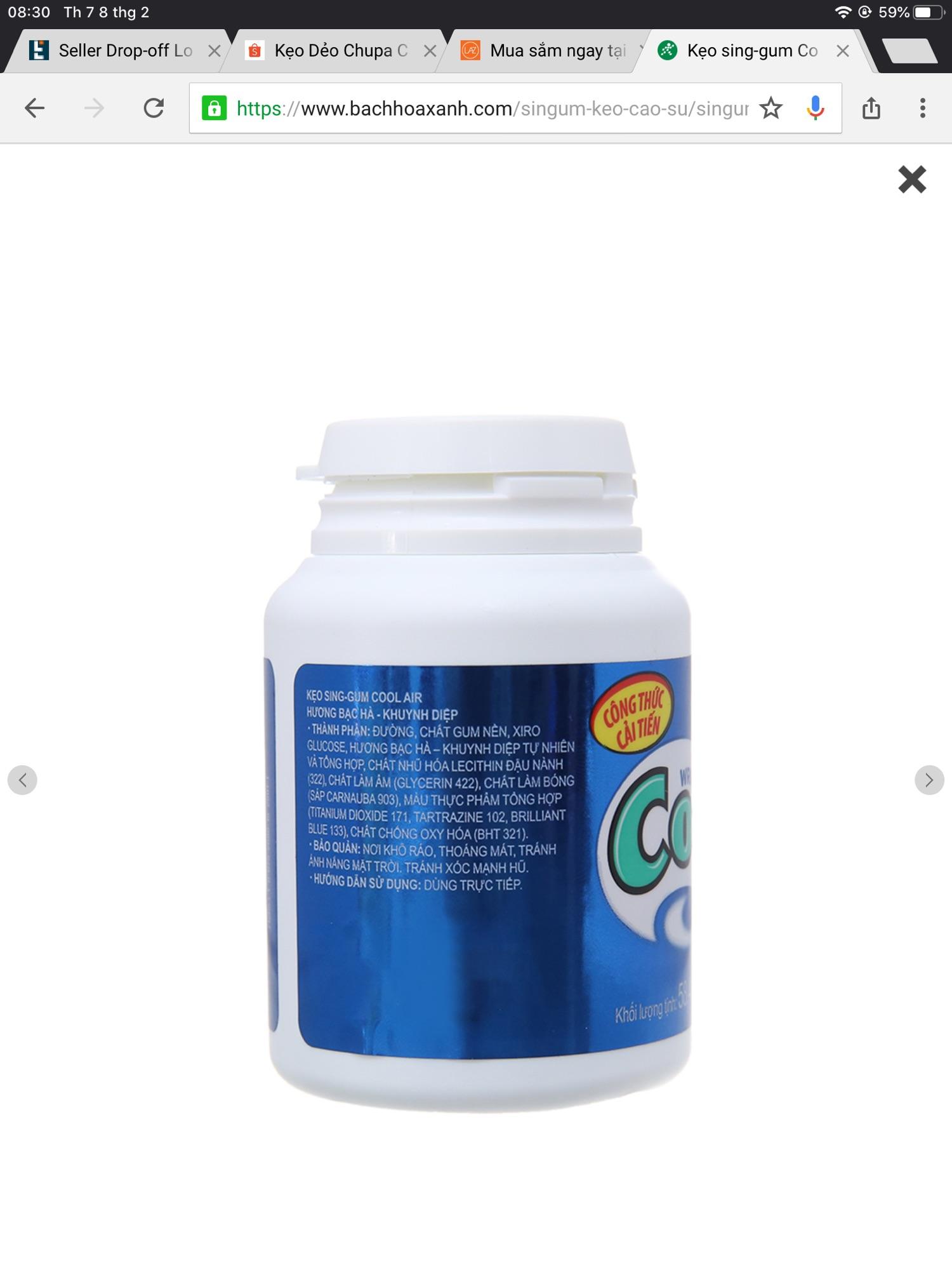 Kẹo Sing Gum Cool Air 58.4gr x 6