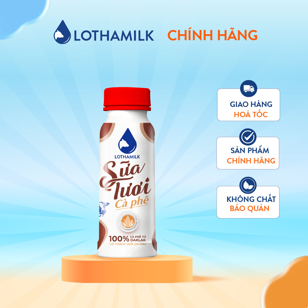 Sữa Tươi Cà Phê Thanh Trùng Lothamilk Chai 250ml