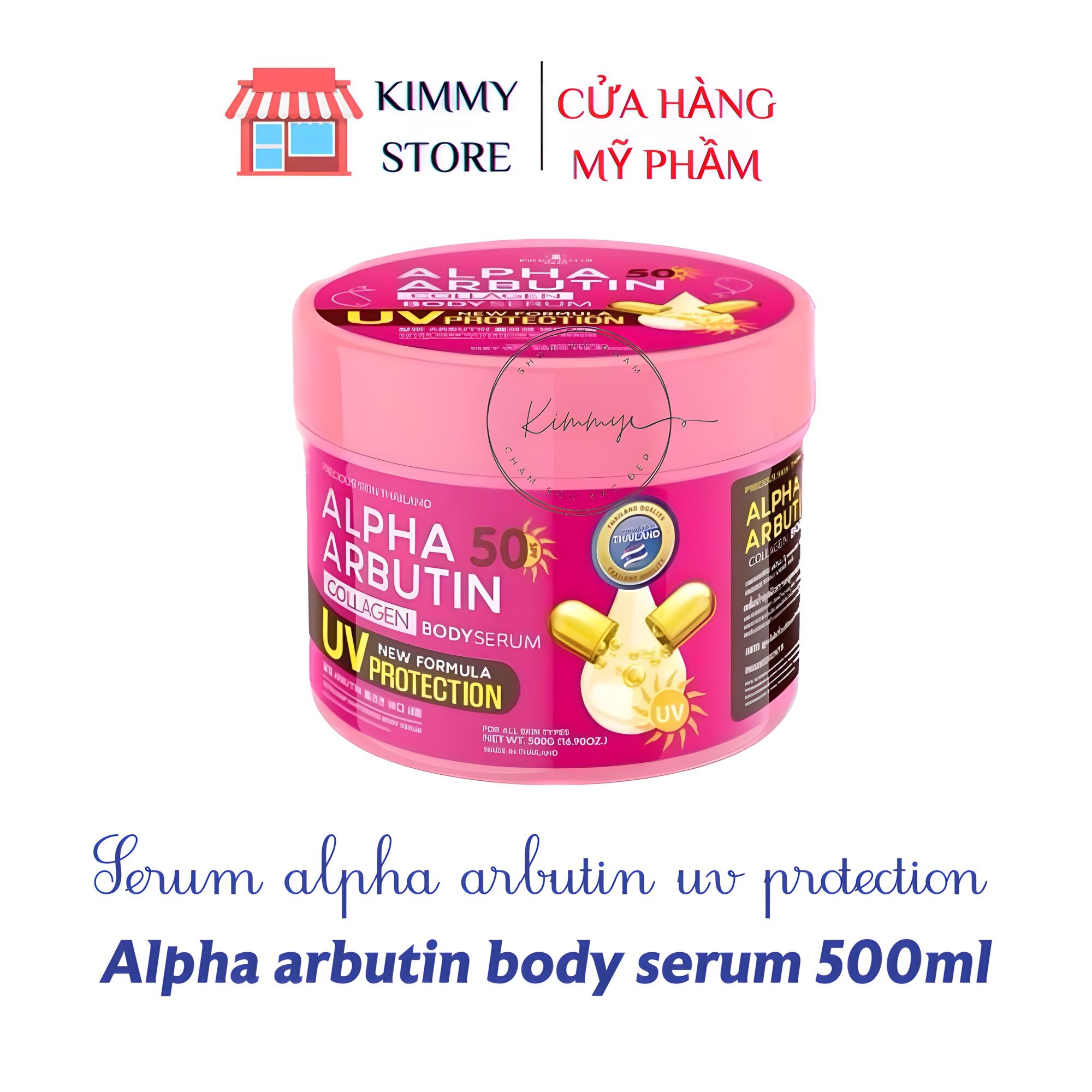 Serum dưỡng trắng da toàn thân alpha arbutin collagen body serum spf50