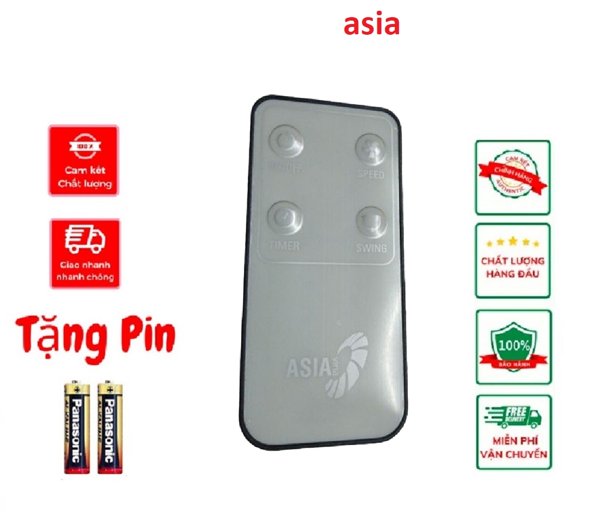 Remote điều khiển quạt asia màu trắng