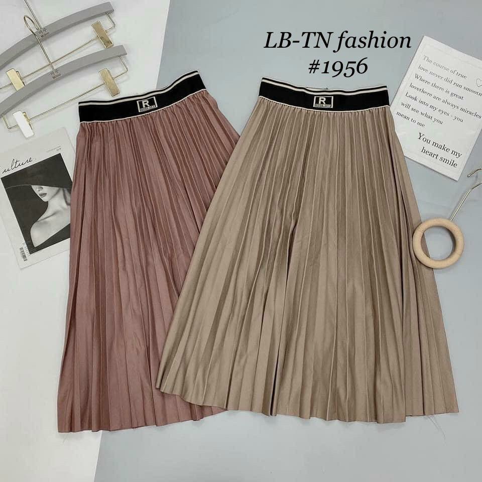 Chân váy xếp ly dạ dài