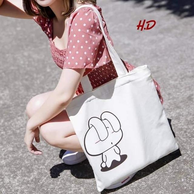 [Túi tote] Túi vải thỏ tai cụp HDA0519