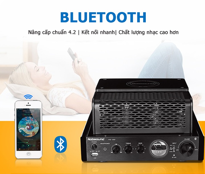 [Trả góp 0%]Ampli đèn NobSound MS-30D MKII tích hợp DAC hỗ trợ Bluetooth