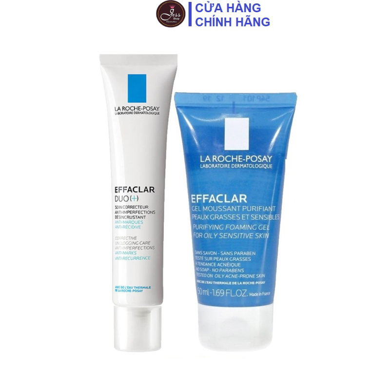 Kem Giảm Mụn La Roche Posay EFFACLAR DUO (+) 15ml, 40ml Tặng Gel Rửa Mặt Dành Cho Da Dầu Mụn Effaclar Gel 50ml giá rẻ