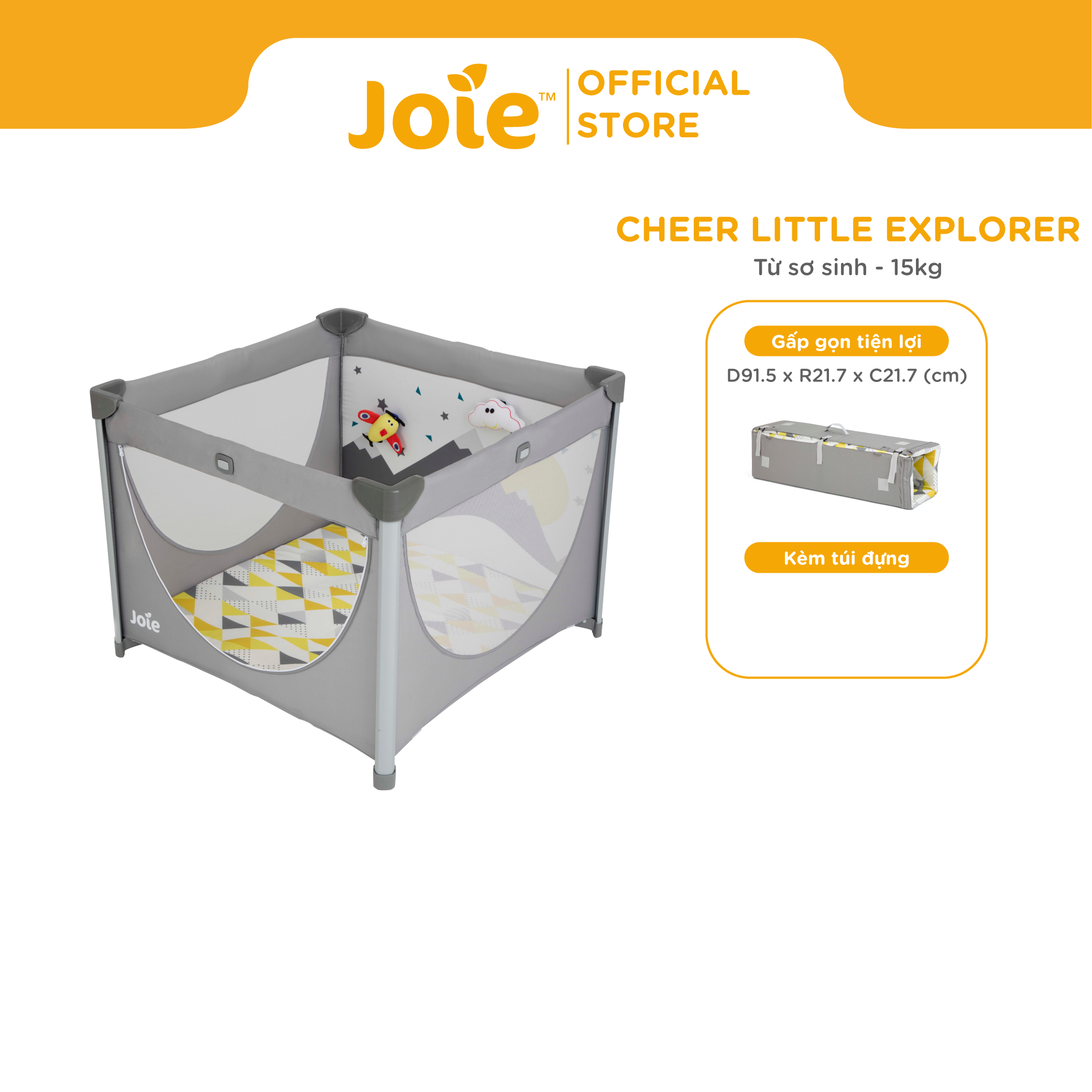 Giường cũi đa năng cho bé Joie Cheer Little Explorer