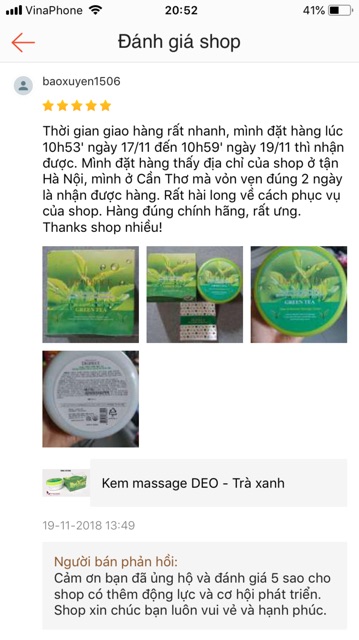Kem Massage Trà Xanh Deoproce