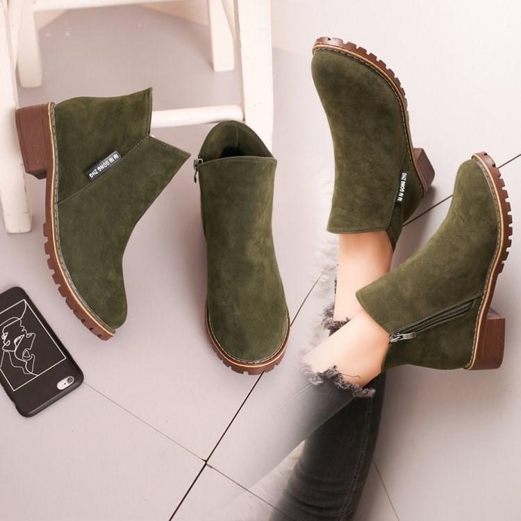 Boot cổ thấp da lộn xinh xắn
