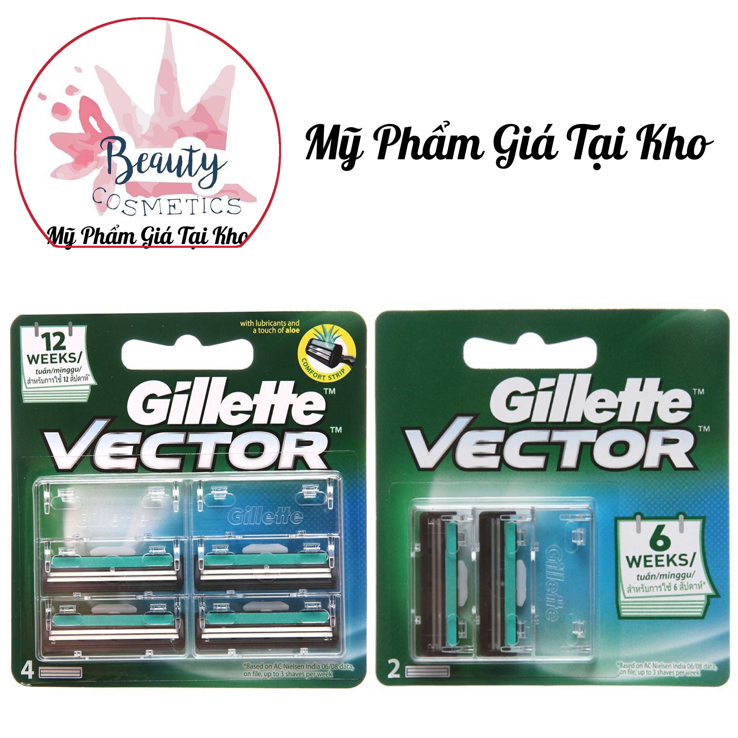 (chính hãng) HỘP lưỡi dao Gillette Vector kép