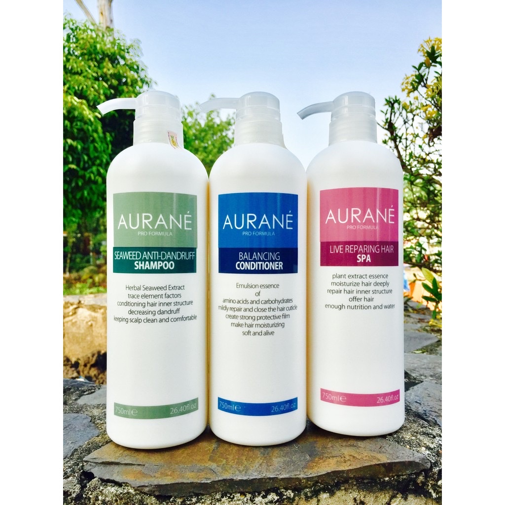 Bộ chăm sóc tóc gàu Aurane Seaweed Anti Dandruff 750mlx3