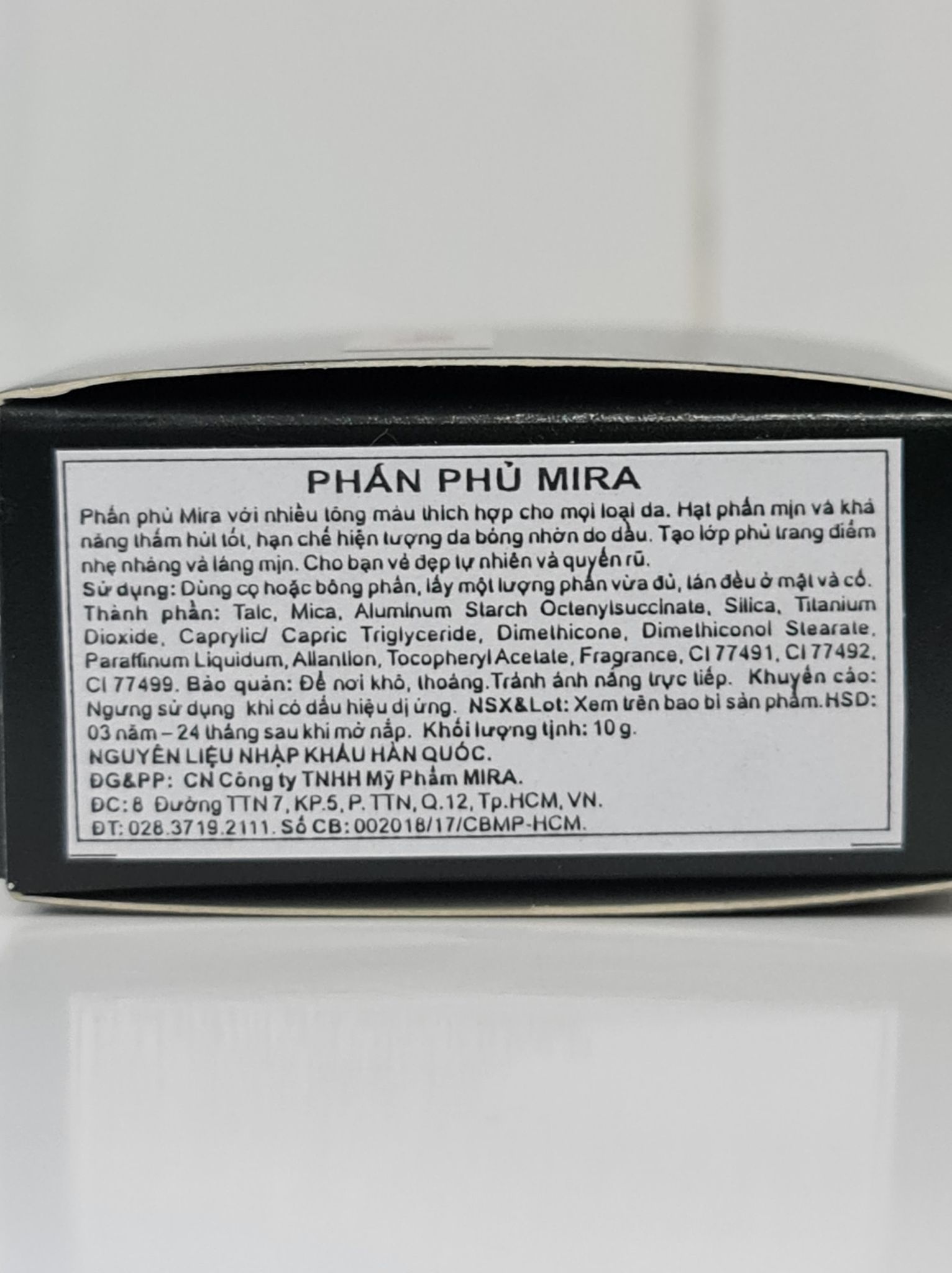 Phấn Phủ Siêu Mịn Dạng Bột MIRA Cherry Shine Powder 10g