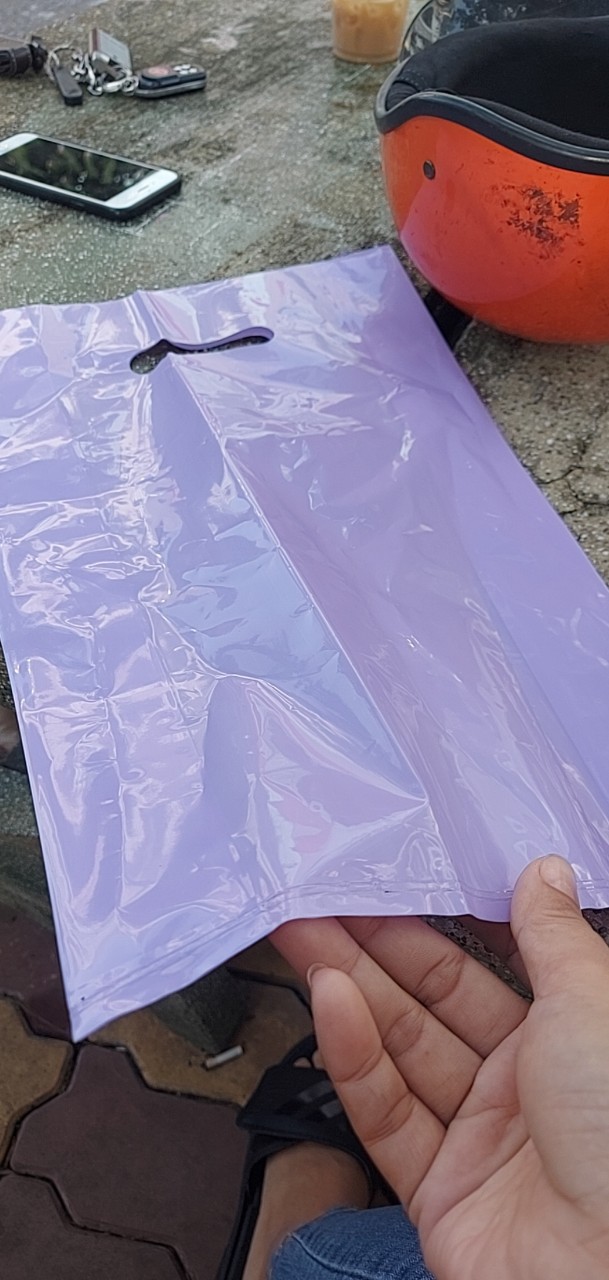 [500gr-1kg/size] Túi nilon PE bóng dẽo dai MÀU TÍM PASTE (TÍM NHẠT)