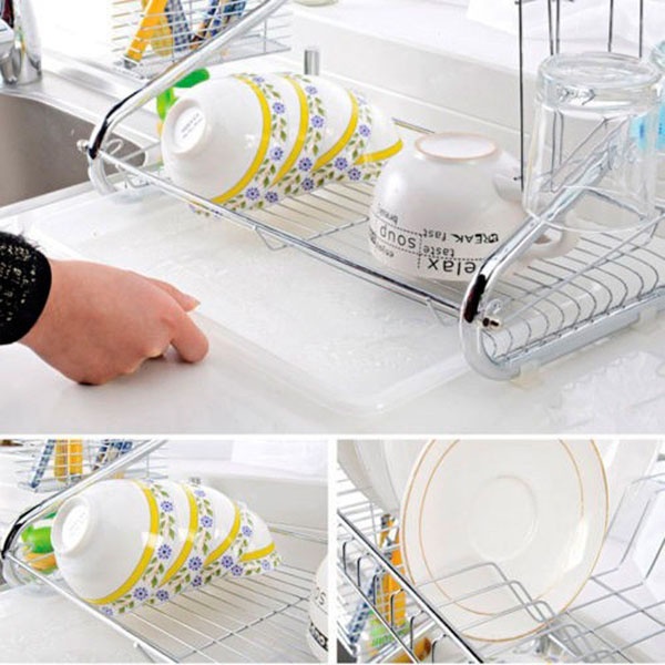 KỆ ÚP BÁT 2 TẦNG INOX