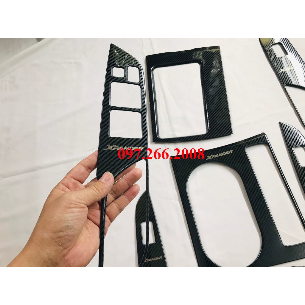 Ốp nội thất xe Mitsubishi Xpander 2018, 2019, 2020 titan vân carbon cao cấp