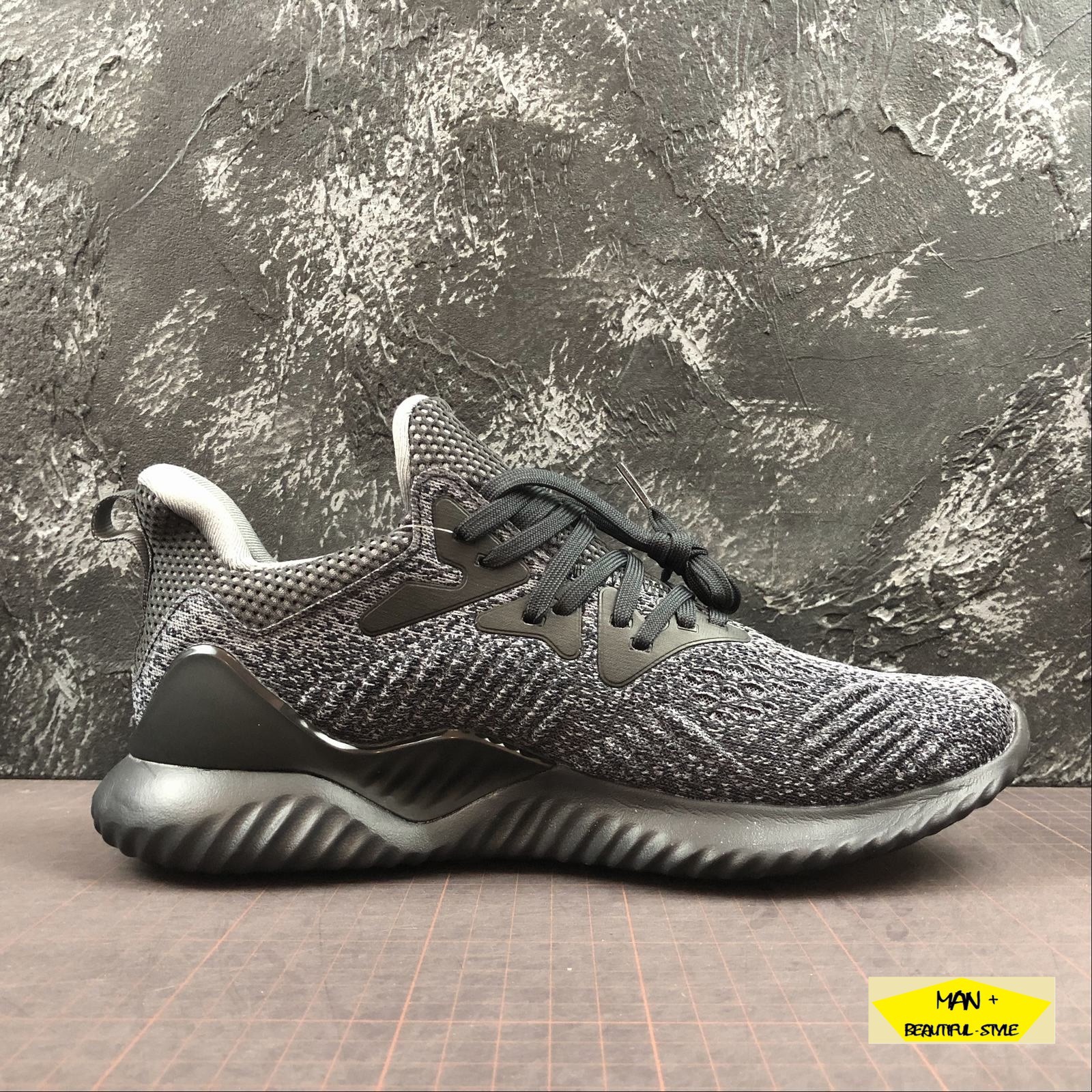Giày thể thao sneaker Alphabounce beyond 2018 đen xám