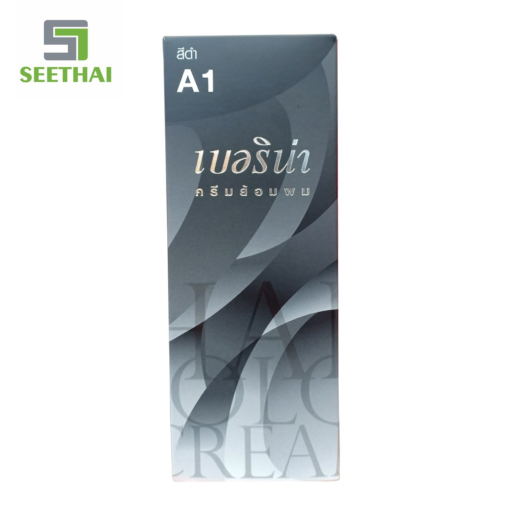 Thuốc nhuộm tóc phủ bạc Berina 60ml - A1 Đen