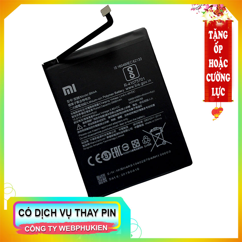 Pin dành cho Xiaomi Redmi Note 7, Note 7 Pro BN4A 4000mAh (Đen)