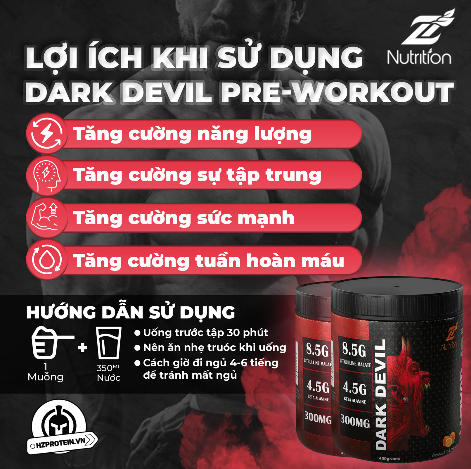 [HCM] PREWORKOUT DARK DEVIL TĂNG SỨC MẠNH TẬP LUYỆN , TẬP TRUNG , TỈNH TÁO (30 LẦN DÙNG)