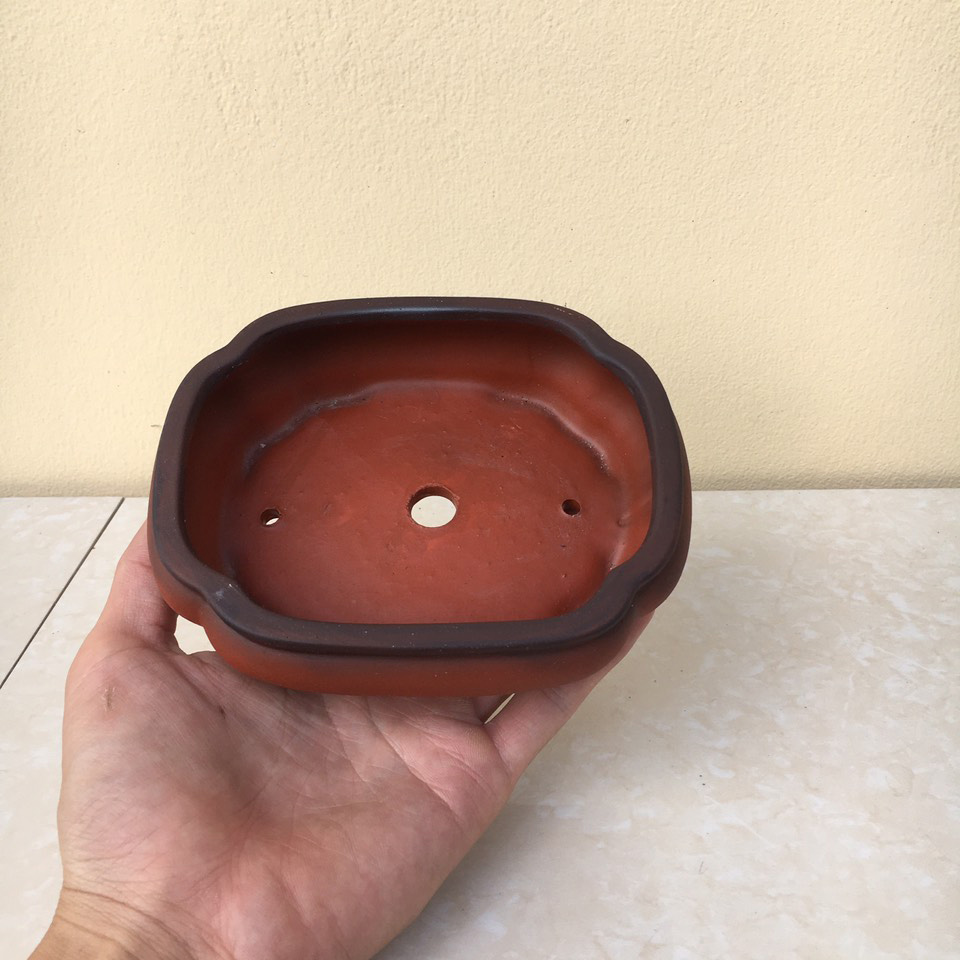 Chậu bonsai Áng mây đất nung mini gốm Bát tràng 1 size BM-65
