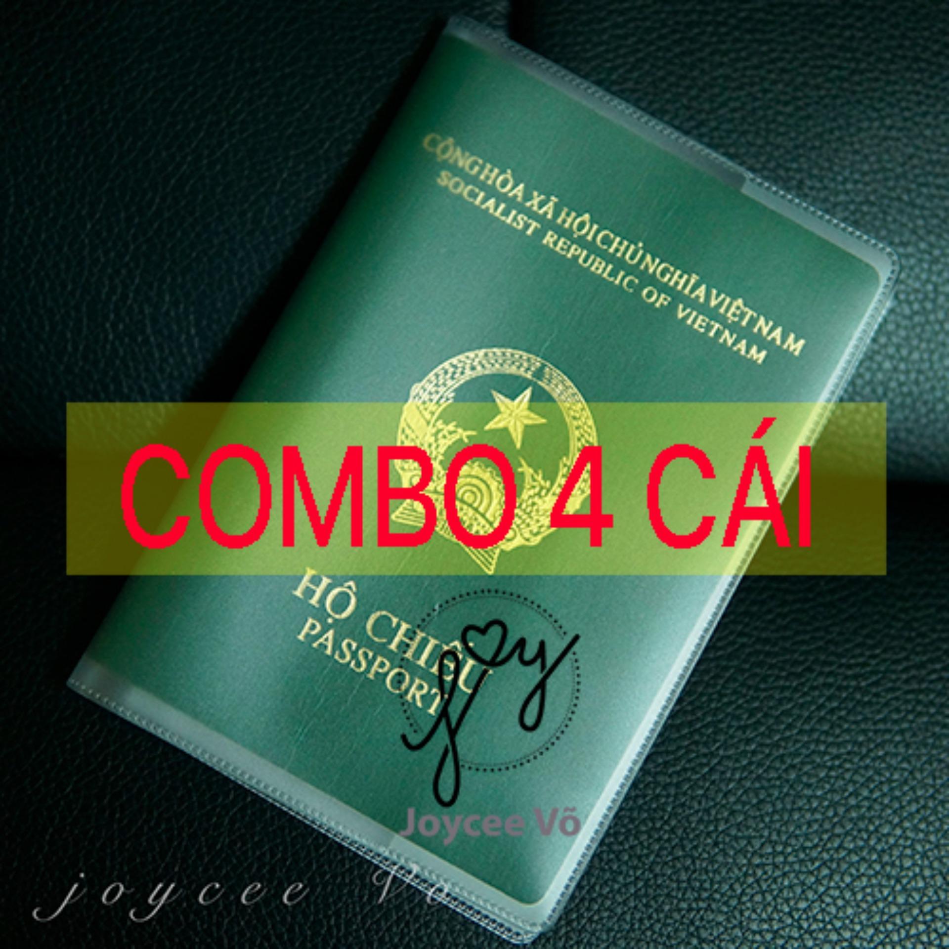 COMBO 5 cái vỏ bao hộ chiếu passport dẻo trong có khe đựng vé máy bay và