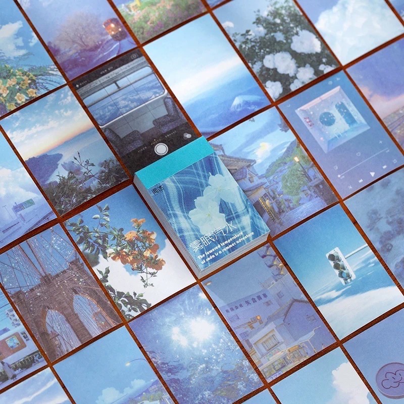 Cuốn 50 Tờ Stickers Giấy Trang Trí Không Trùng Mẫu