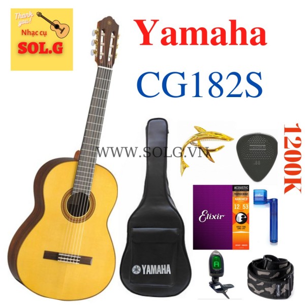 Guitar Classic Yamaha CG182S + Bộ phụ kiện + Bảo hành 12 tháng - Phân phối Sol.G