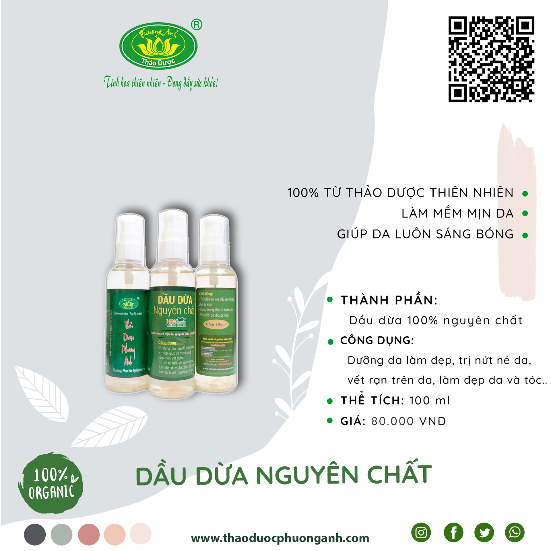 Dầu dừa NGUYÊN CHẤT 100%