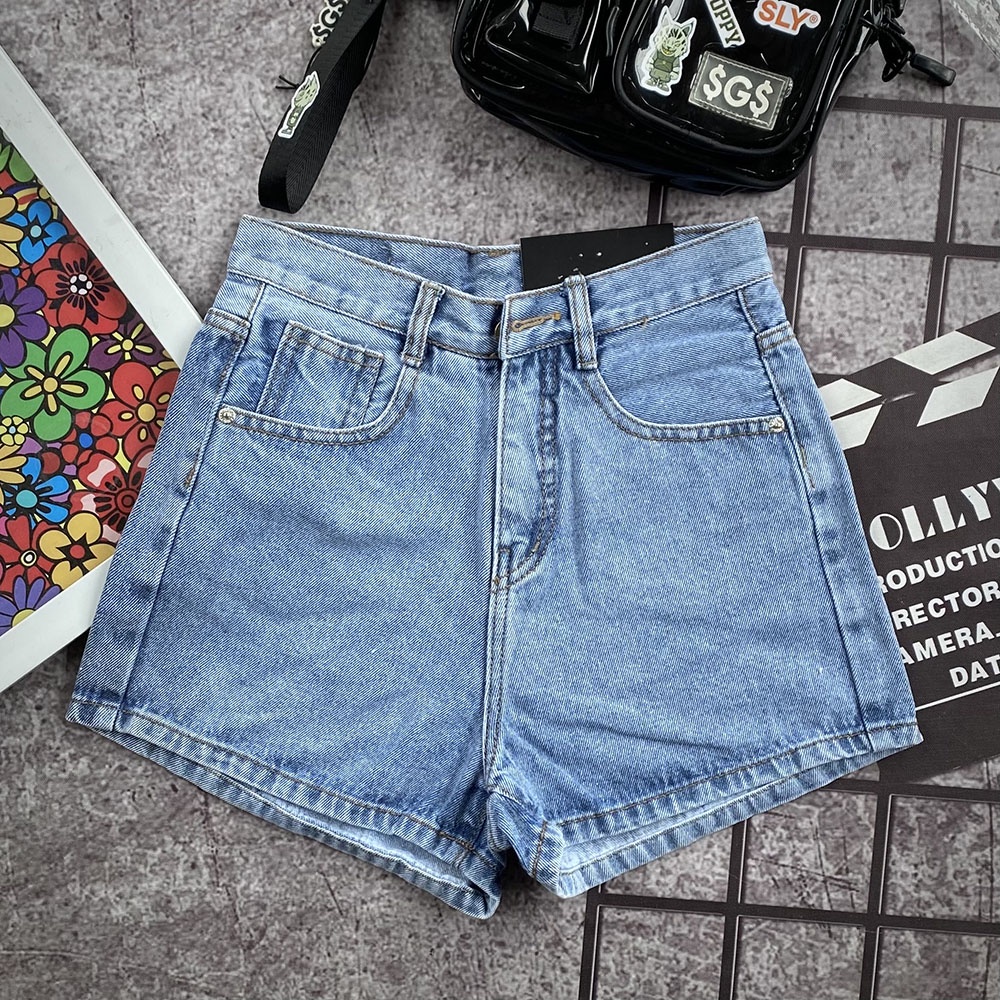 Quần short jean nữ sành điệu chất jean denim bền đẹp