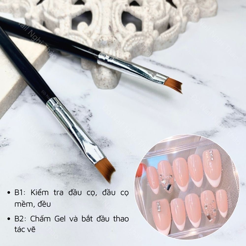 Cọ phen đầu móng đầu dạng xéo.
