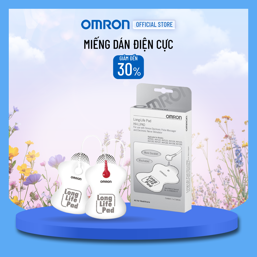 Miếng Dán Điện Cực Máy Massage OMRON HV-LLPAD-C1 - Dành cho máy xung điện trị liệu HV-F021 và HV-F013