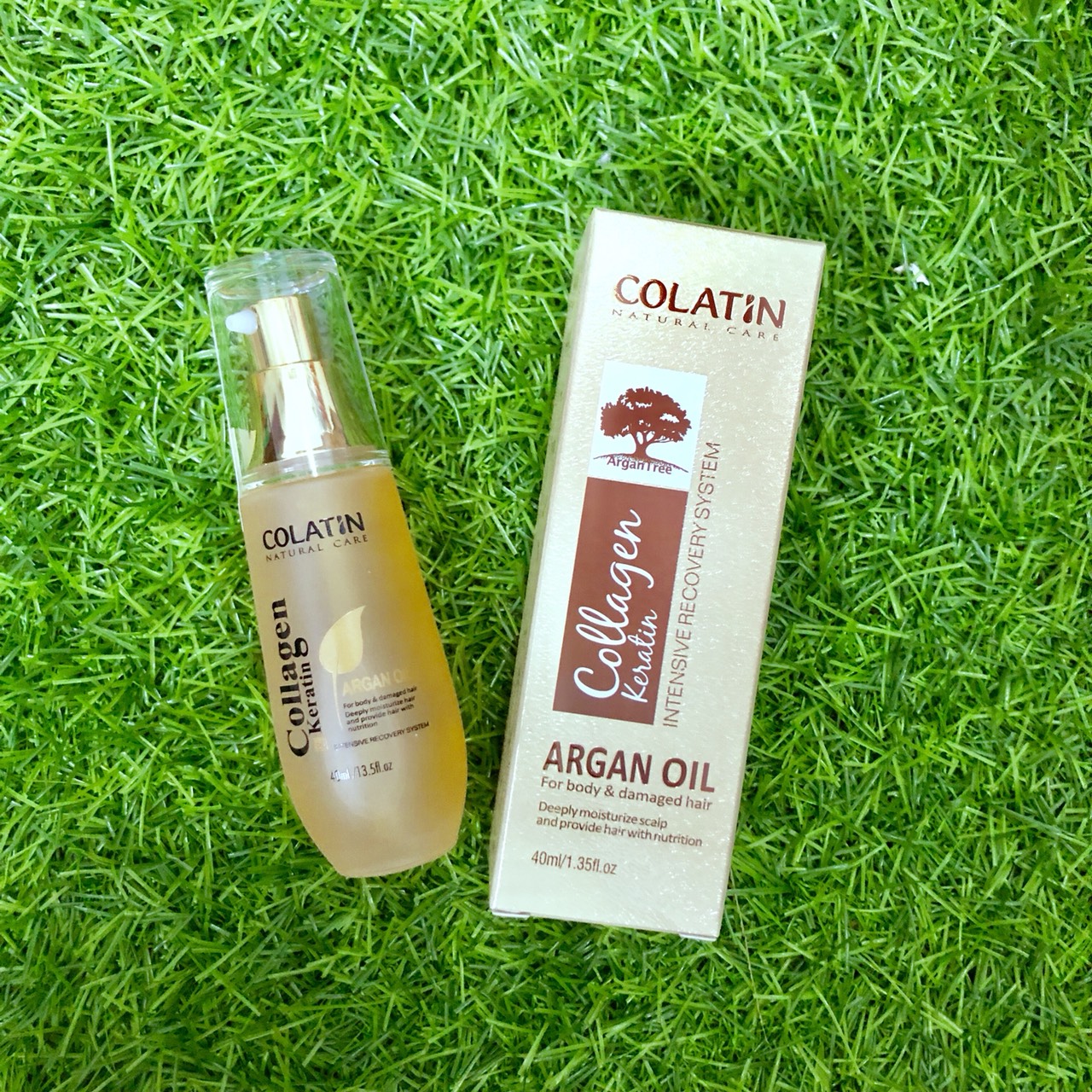 [+Tặng mũ trùm][HCM]Tinh dầu dưỡng tóc COLATIN Argan Oil 40ML