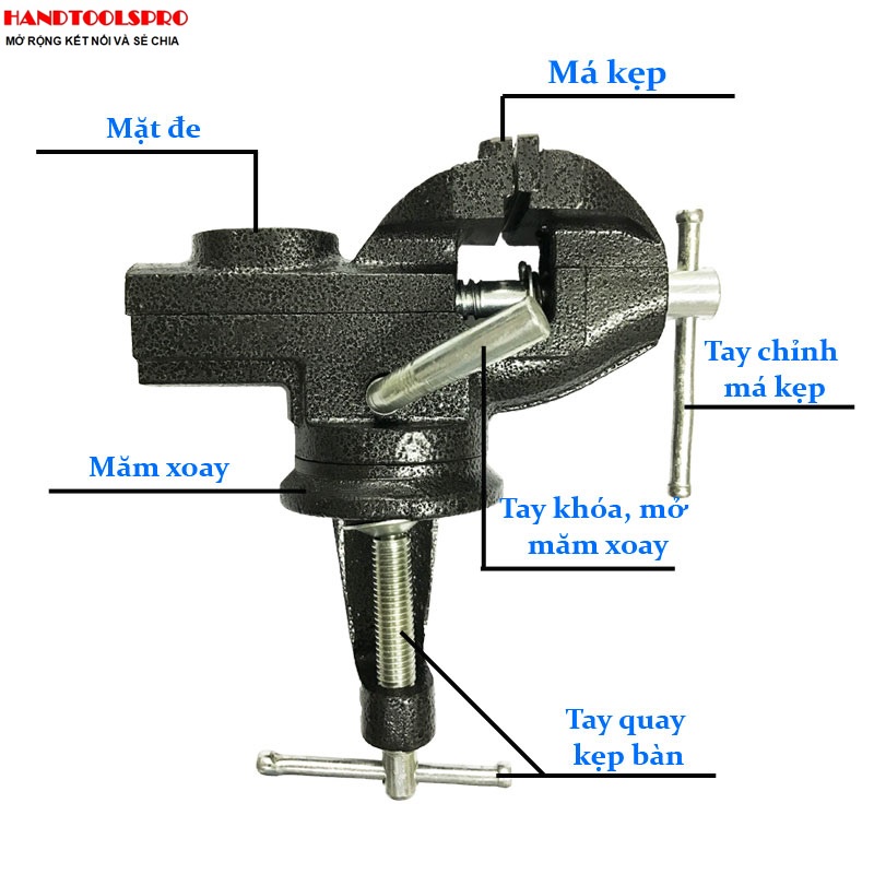 Eto Mini (Nhỏ) Kẹp Bàn 50,60,70,80mm cao cấp Century SD-E-70