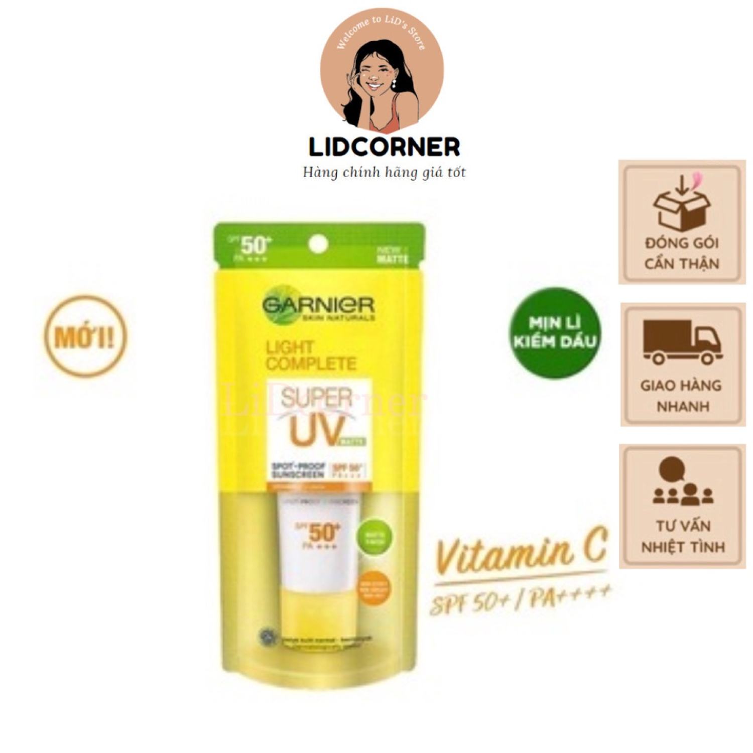 Kem chống nắng kiềm dầu & sáng da Garnier 15ml