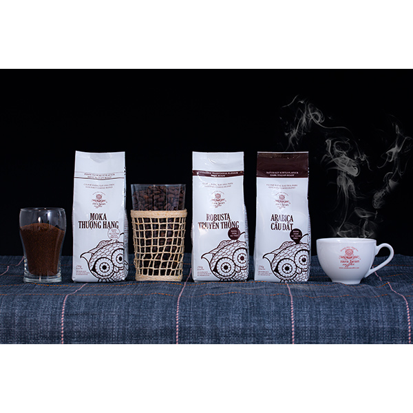 [HCM]Cà phê rang xay pha phin Moka + Arabica + Robusta ( 3 gói x 250g)