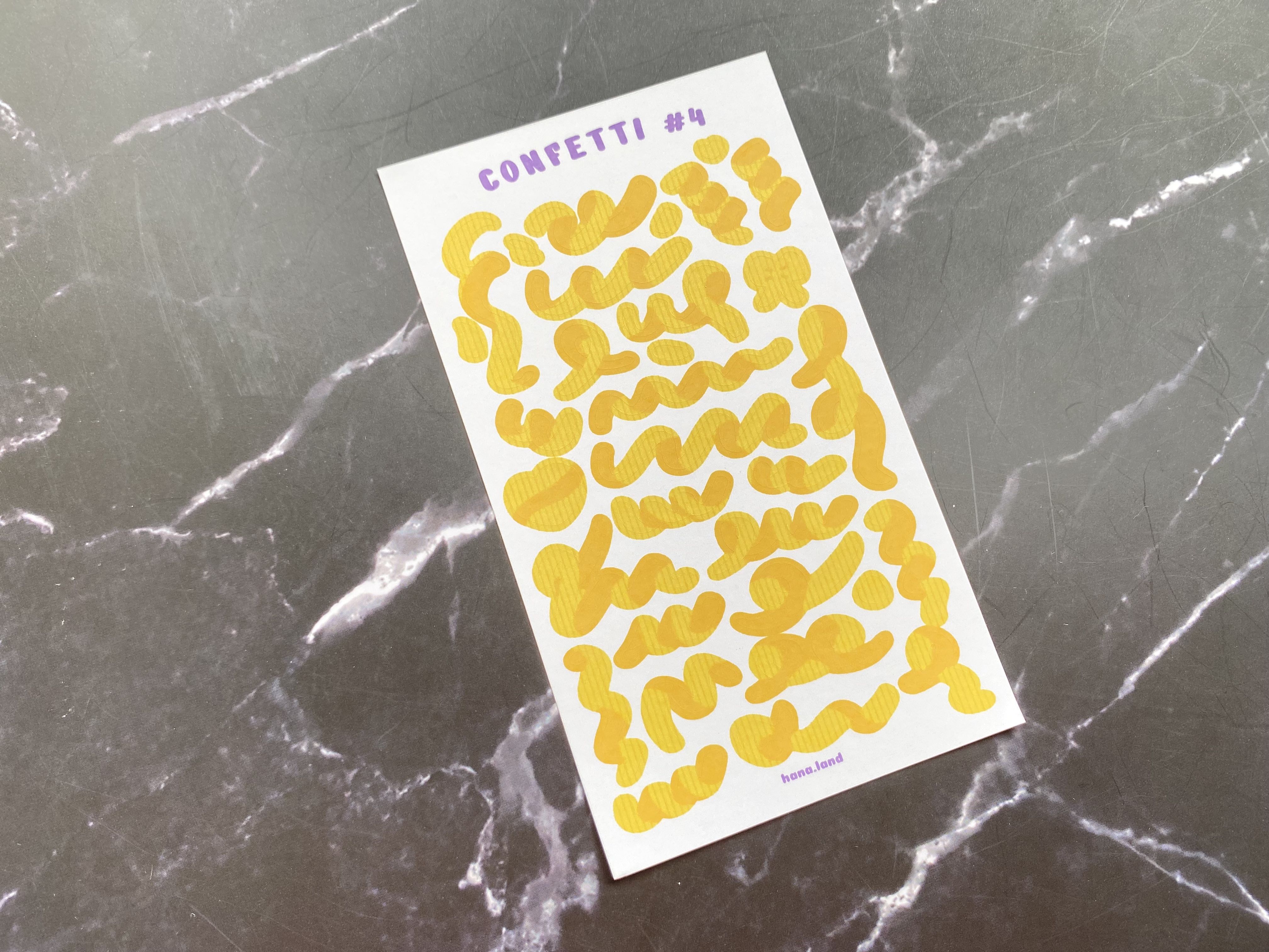 [Confetti #2] Sticker decal confetti hoa giấy #02 _ hanaland