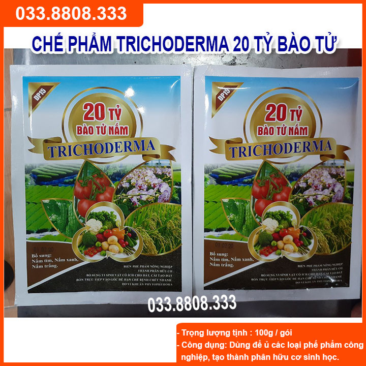 Chế phẩm hữu cơ vi sinh Trichoderma Bacilius gói 100g