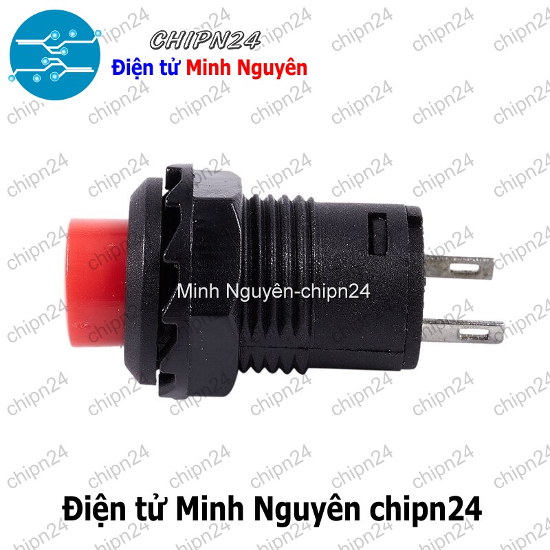 [2 cái] Nút nhấn Tự giữ DS-425 Đỏ (Nút nhấn Tự giữ Phi 12 Đỏ) - HH001547