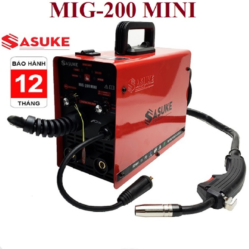 Máy hàn điện tử Inverter MIG 200 MINI - Thương Hiệu SASUKE Nhật Bản, bảo hành 12 tháng