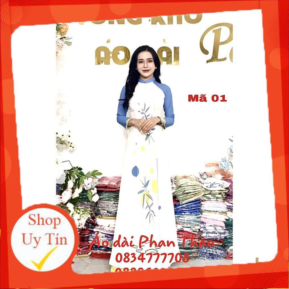 [Freeship đơn từ 0đ] ] Áo dài lụa nhật 👗 FREESHIP 👗 Áo dài chất lụa Nhật in 3d đẹp