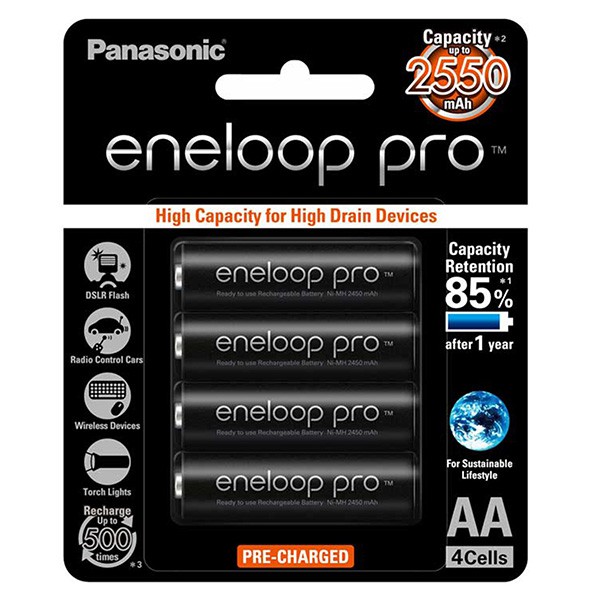 Pin sạc Panasonic AA Eneloop pro 2550mAh