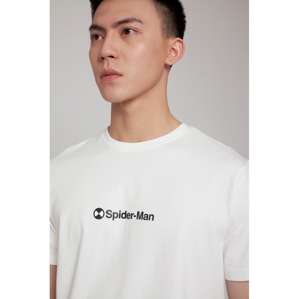 Áo Thun Nam BOO Dáng Basic 100%Cotton In Hình Spider Man