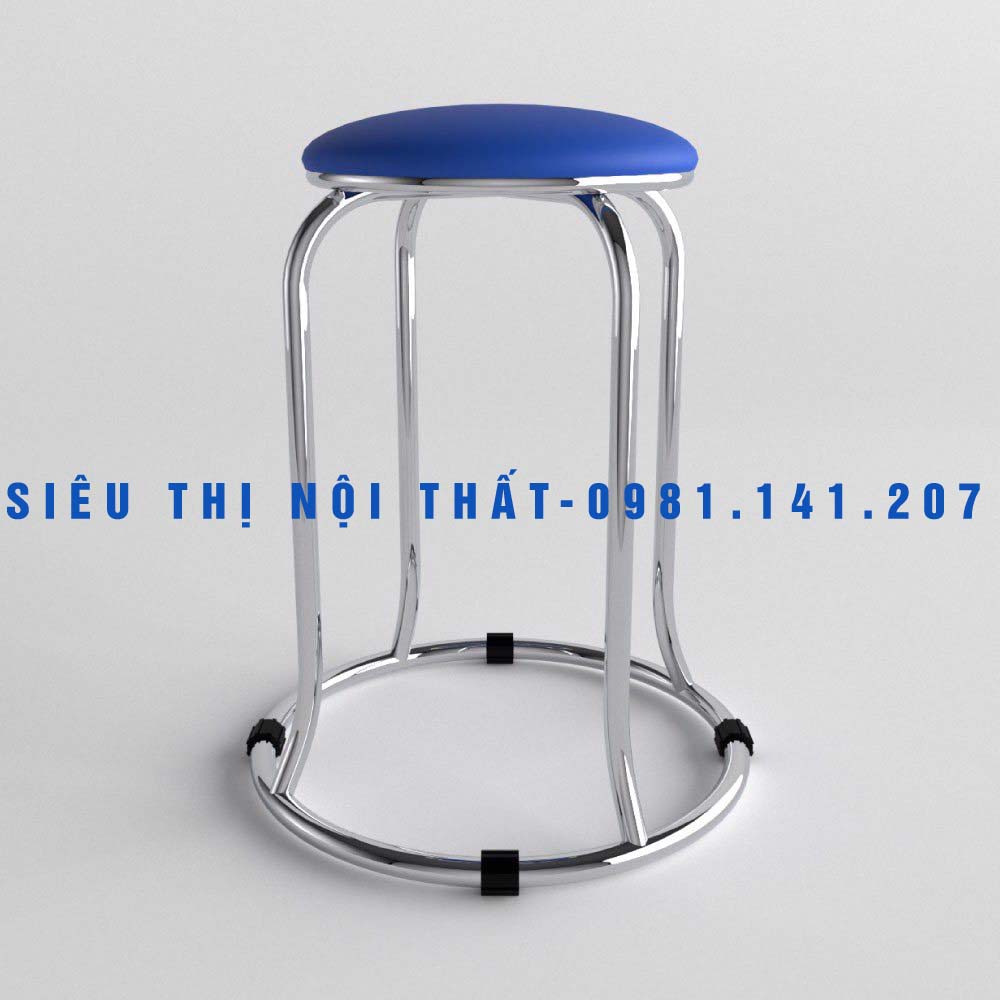 Combo 10 Ghế đôn có nệm inox 201 chân cao