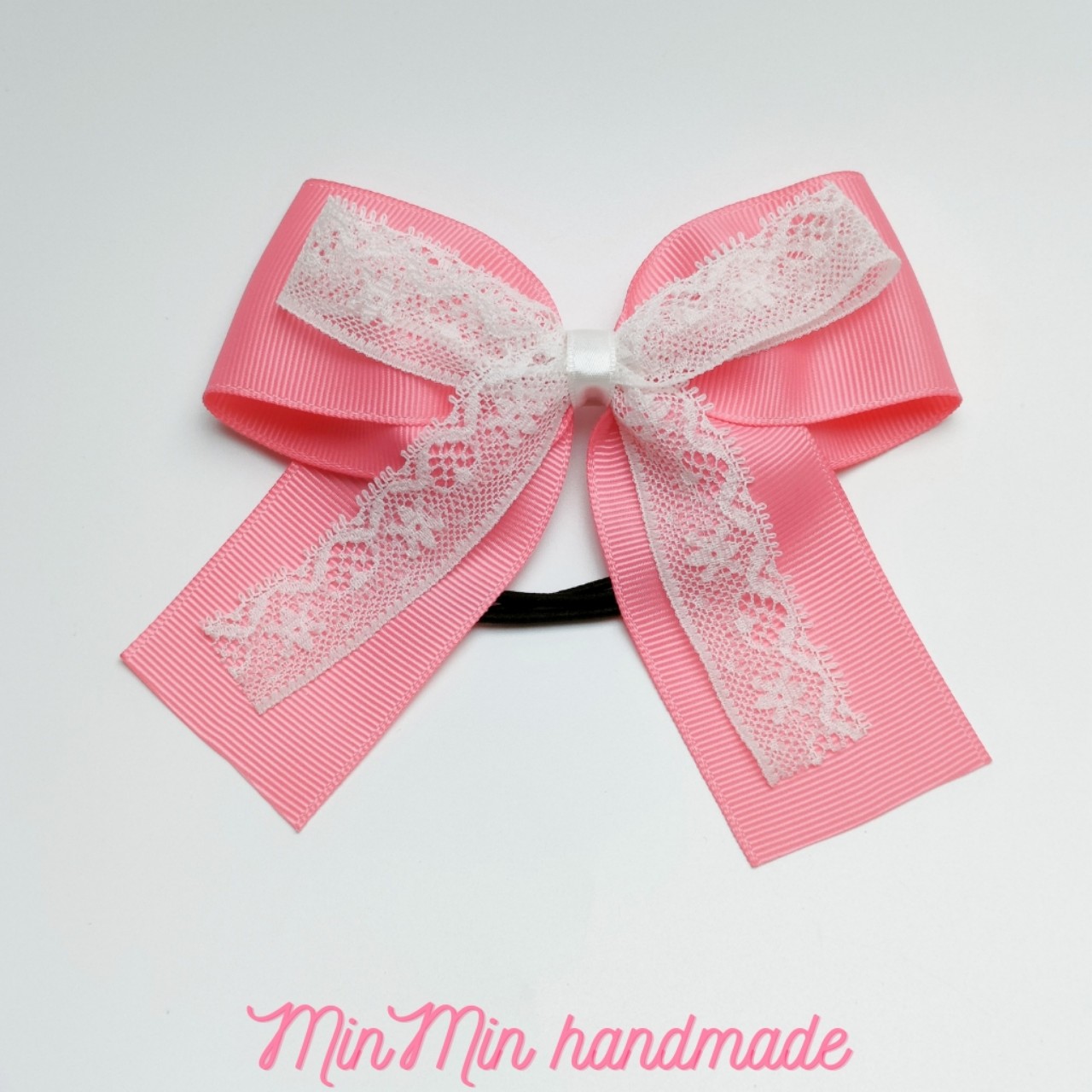 buộc tóc nơ/ cột tóc nơ phối ren nhiều màu handmade giá rẻ