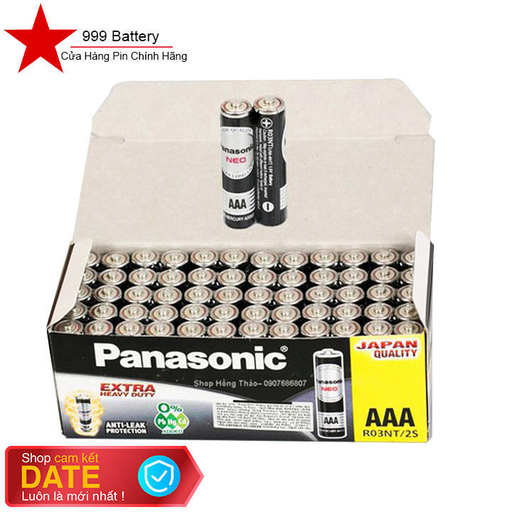 Hộp pin đũa aaa 1,5v panasonic neo r03nt/2s - hàng chính hãng
