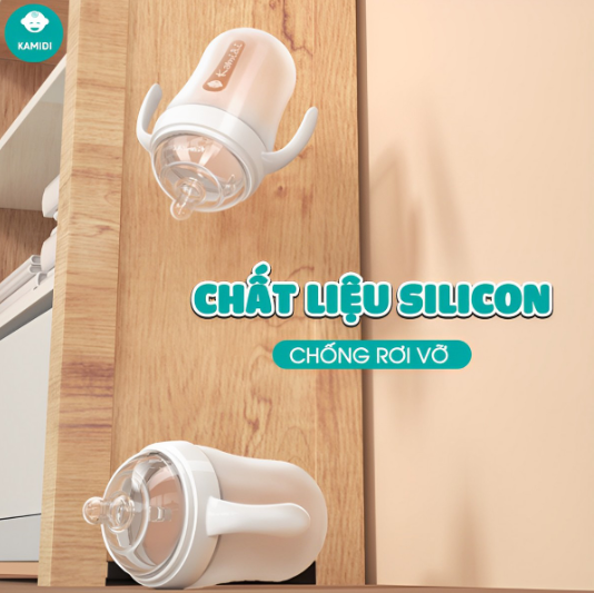 Bình sữa Kamidi Silicon Trắng