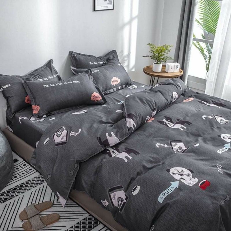 Bộ ga gối 4 món Cotton poly hàng loại 1