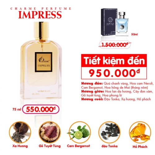 NƯỚC HOA IMPRESS 100ml kèm bọc đựng ( mẫu 100ml )