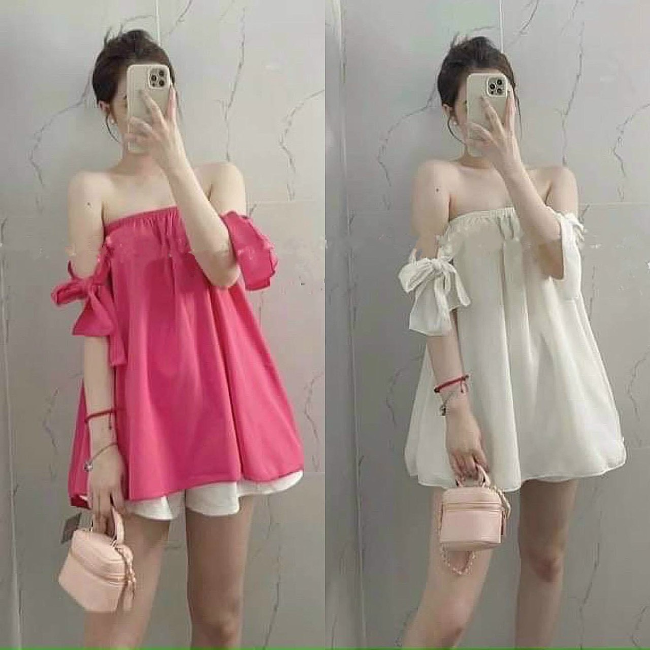 Áo kiểu nữ trễ vai phom đẹp cực kì hot M98.