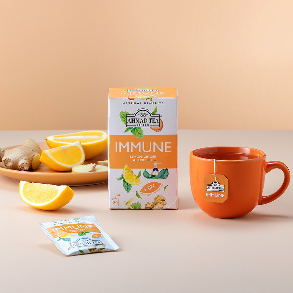 (TẶNG THÊM 2 GÓI LẺ) TRÀ AHMAD TĂNG CƯỜNG HỆ MIẾN DỊCH 30G - AHMAD IMMUNE NATURAL BENEFITS TEA