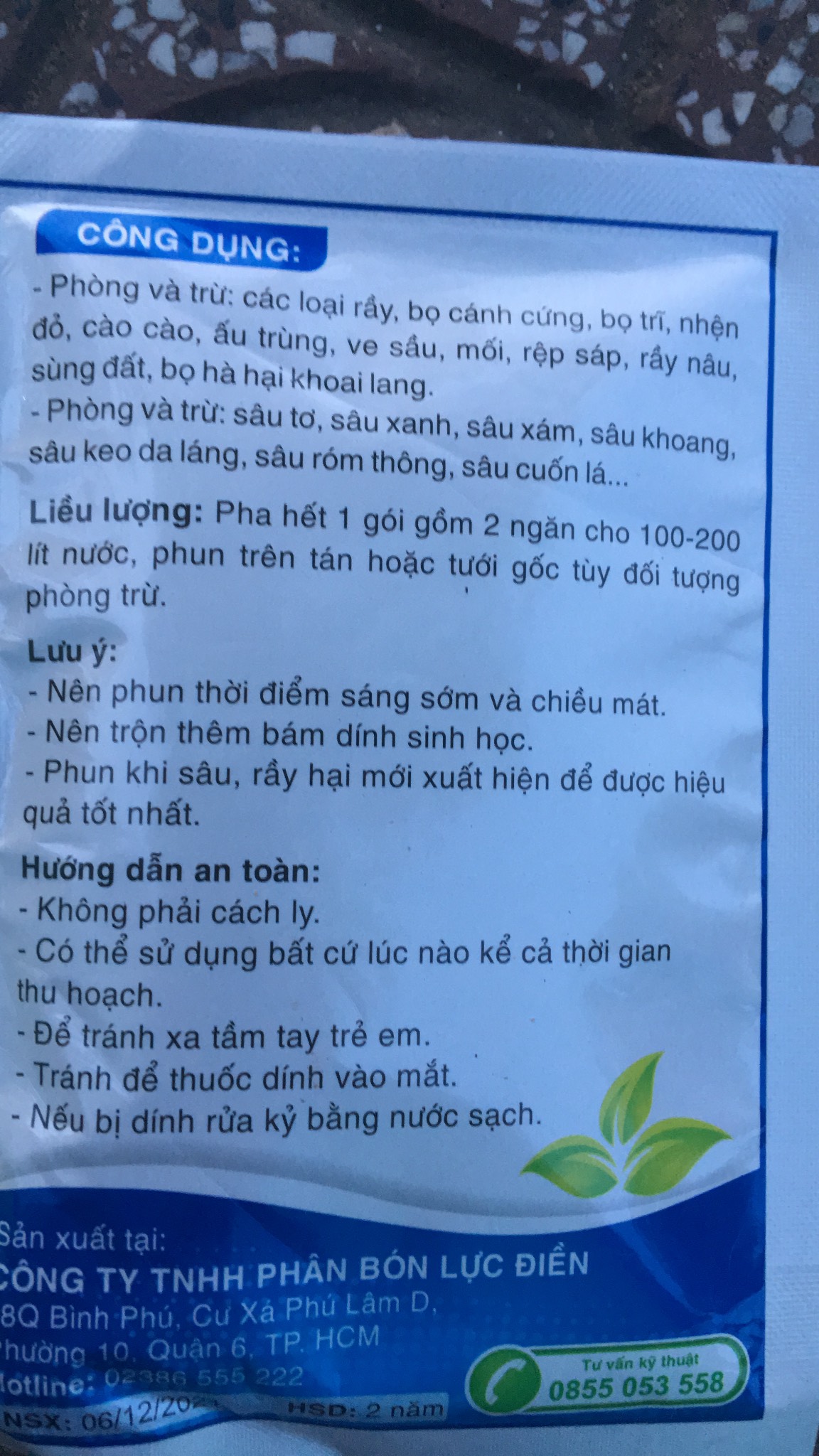 Chế Phẩm diệt Sâu Sinh Học Bio B gói 30 gram